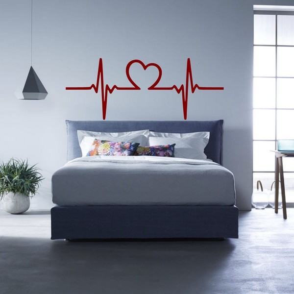 Exemple de stickers muraux: Electro Coeur